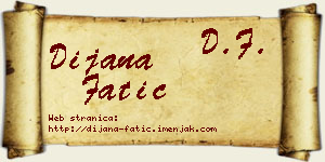 Dijana Fatić vizit kartica